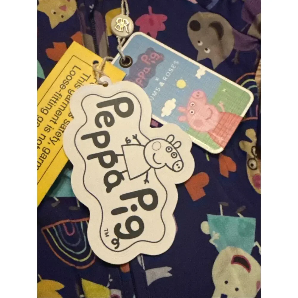 Bums & Roses Peppa Pig Convertible Romper 3-6 Months NWT Bamboo